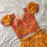 Mustard Indian Traditional Girls Lehenga Set-Peacock-VS3766